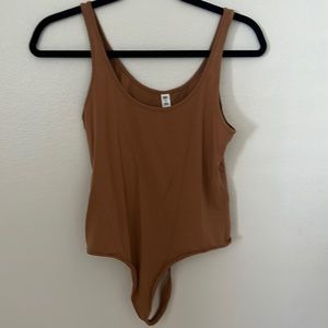 Tan bodysuit tank